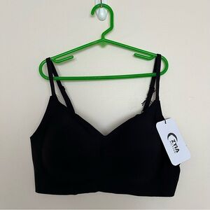 NWT Zyia Black Double Adjustable Comfort Bra size large